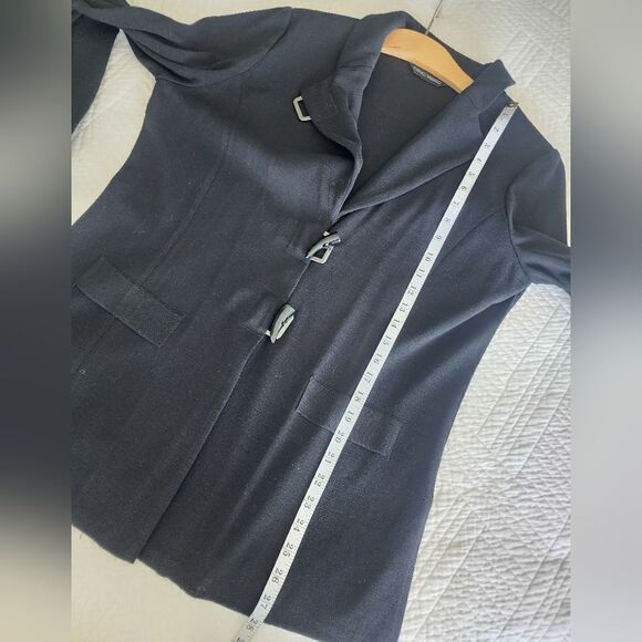 Ming Wang horn hook shoulder pads blazer cardigan - Picture 11 of 16